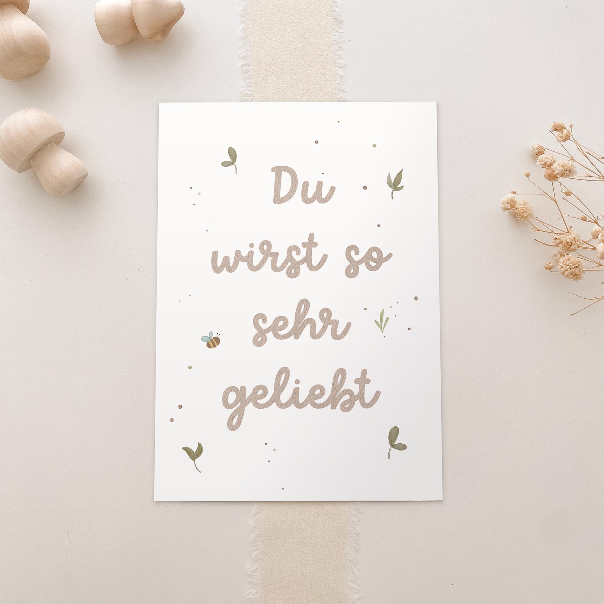Postcard "You are so loved" A6 | Postcard children | Card children's birthday | Birthday card birthday present | Birth card