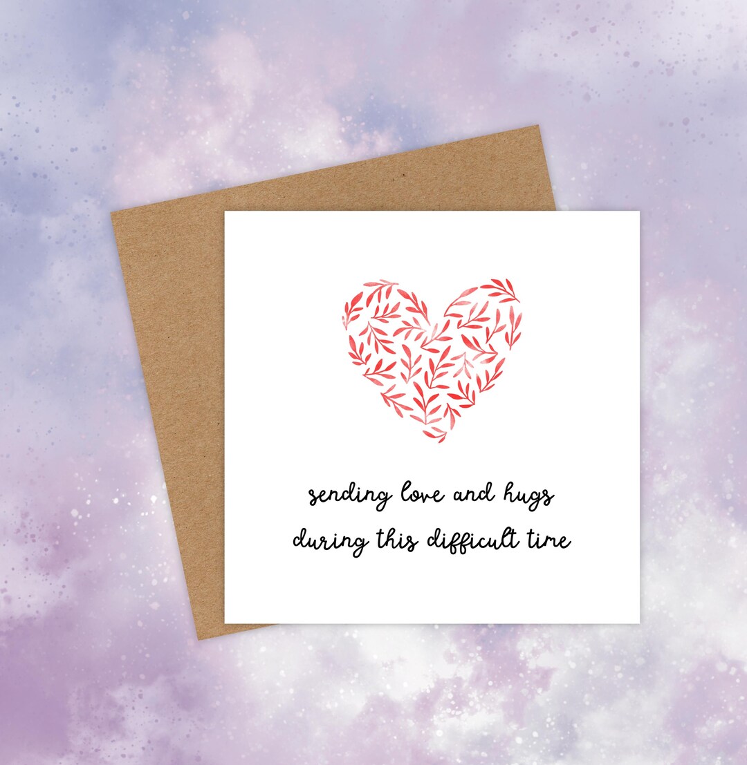 Sending Love and Hugs During This Difficult Time - Get Well Soon Card ...