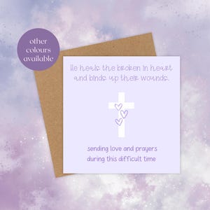 Liebe und Gebete in dieser schwierigen Zeit senden Psalm 147 - Christliche Beileidskarte - Für Dich beten - Gute Besserung Beileidskarte