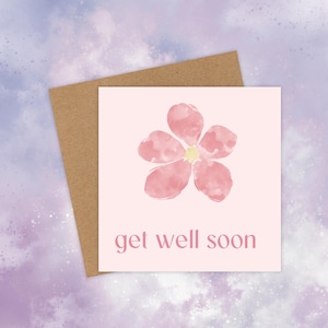 Guérissez bientôt - carte florale de condoléances