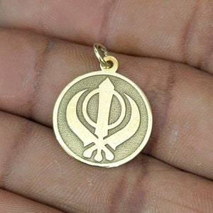 Khanda Necklace, Guru Govind Singh Gift, Sikhism Symbol, Protection Charm Necklace, Religious Khanda Necklace, Gift for Her, Sikh Pendant
