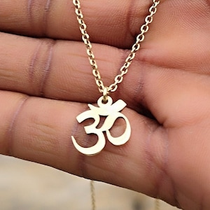 Shiva Om Necklace, Silver Om Necklace, Aum Pendant, Om Necklace for Yoga, Gift for Her, Dainty Om Necklace, Yoga Lover Jewelry