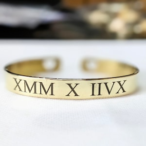 Personalized Cuff Bracelet Engraved Bracelet for Women Stainless Steel Custom Engraved Bracelet Handmade Custom Personalized Gifts for her