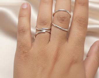 Adjustable Sterling Silver Swan Neck Ring • Arthritis Splint