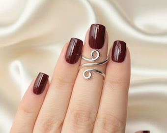 Anillo ajustable de plata de ley para artritis, férula para la articulación MCP