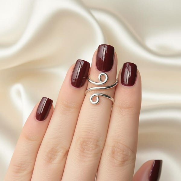 Adjustable Sterling Silver Arthritis Ring, MCP Joint Splint
