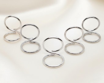 Sterling Silver Swan Neck Splint Ring, Arthritis Pain Relief