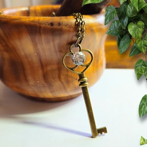 Key Necklace, Hecate&#39;s Key With Long Chain, Witchy Jewelry