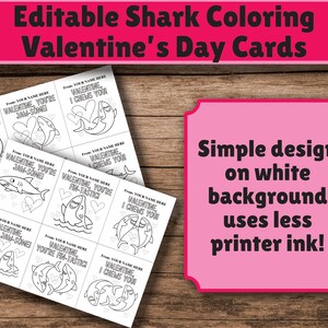 EDITABLE Printable Black and White Kids Valentine's Day Cards for ...