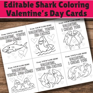 EDITABLE Printable Black and White Kids Valentine's Day Cards for ...