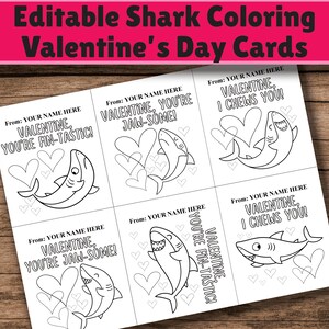 EDITABLE Printable Black and White Kids Valentine's Day Cards for ...