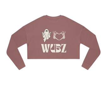 Spooky Peace Love and Wubz Cropped Sweatshirt