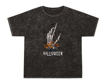 Mineral Wash Skelton Hand Tee