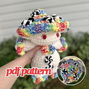 Groovy Spiral Mushroom Friend Crochet Pattern - PDF pattern, crochet, digital download only, amigurumi pattern, crochet mushrooms