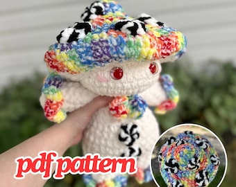 Patrón de crochet de amigo hongo espiral maravilloso - Patrón en PDF, crochet, solo descarga digital, patrón de amigurumi, hongos de crochet