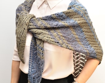 Dreieckstuch stricken, Handgestricktes Dreieckstuch für Frauen