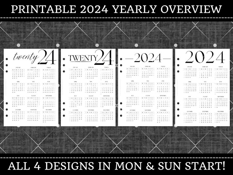 Printable Dashboards 2024 Calendar Overview Personal, Personal Wide ...