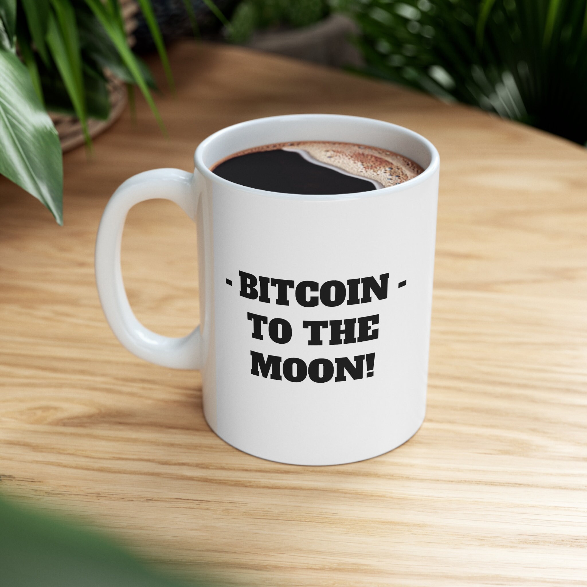 Bitcoin to the moon Mug 11oz