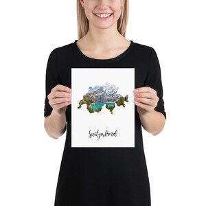 Switzerland Oil Painting Print (No Frame)