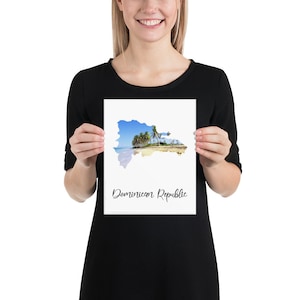 Dominican Republic Oil Painting Print (No Frame)
