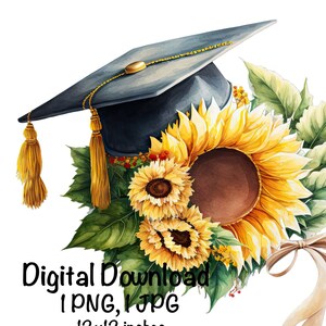 Graduation Cap Watercolor College High School Graduation Clipart ...