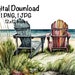 Beach Chairs Watercolor Sea Ocean Adirondack Chairs Clipart Wall Art ...