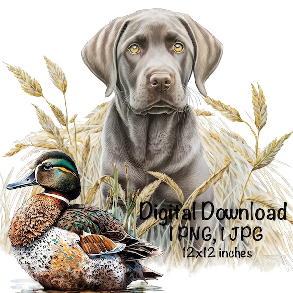 Silver Labrador Dog PNG Clipart Hunting Dog PNG Commercial Use Duck Hunting PNG Labrador Retriever Dog Sublimation Lab Dog Digital Download