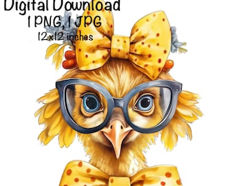Lustiges Huhn PNG, niedliches Huhn PNG Sublimation, Huhn mit Sonnenbrille Kommerzielle Nutzung, auf dem Bauernhof digitaler Download Huhn Henne Küken PNG