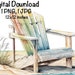 Beach Chair Watercolor Sea Ocean Adirondack Chairs Clipart Wall Art ...