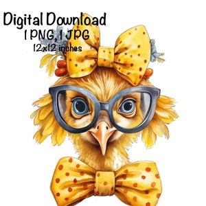 Funny Chicken PNG, Cute Chicken PNG Sublimation, Chicken Wearing Sunglasses Commercial Use, Farm Life Digital Download Chicken Hen Chick PNG