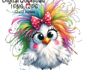 Funny Chicken PNG | Cute Chicken PNG Sublimation | Crazy Chicken png | Digital Download | Farm Life | Digital Download | Chicken Chick PNG