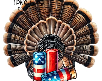 US Turkey Hunting PNG | Turkey Hunter Clipart | Turkey Hunt png | Hunting Sublimation | Turkey PNG | Patriotic Turkey Png | Wild Turkey png
