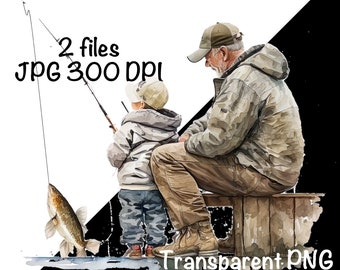 Fisherman Dad Bass Fishing Father's Day Graphic by Pangkaz410