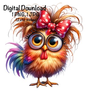 Funny Chicken PNG | Cute Chicken PNG Sublimation | Crazy Chicken png | Digital Download | Farm Life | Digital Download | Chicken Chick PNG