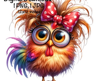 Funny Chicken PNG | Cute Chicken PNG Sublimation | Crazy Chicken png | Digital Download | Farm Life | Digital Download | Chicken Chick PNG