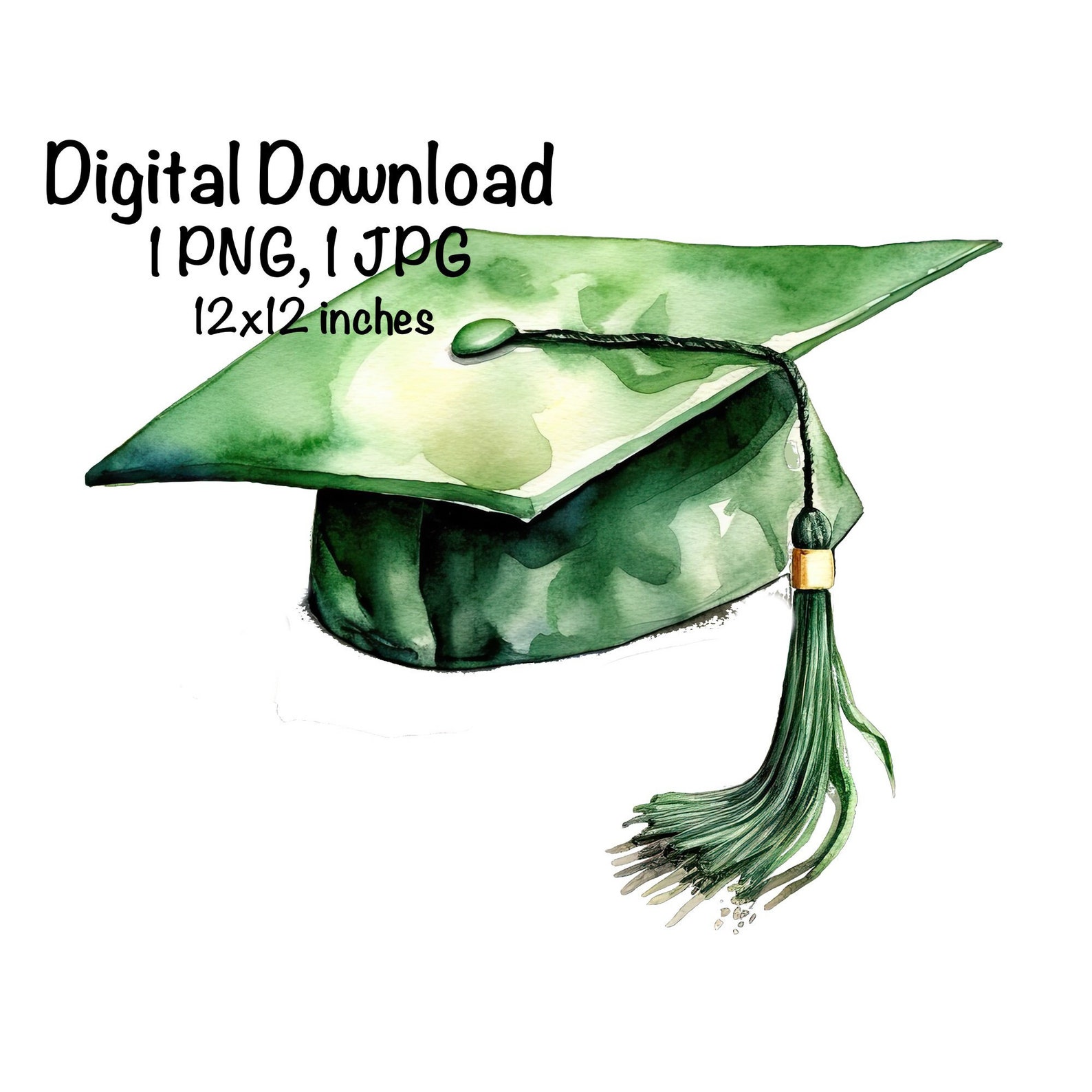 Graduation Cap Watercolor College High School Graduation Hat Clipart ...