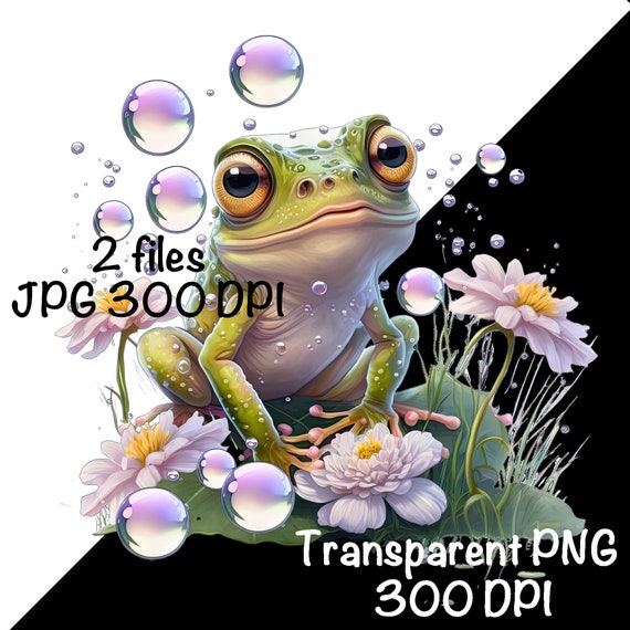 Easter clipart, Funny frog clipart, Spring sublimation