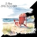 Beach Chair Watercolor Sea Ocean Adirondack Chairs Clipart Wall Art ...