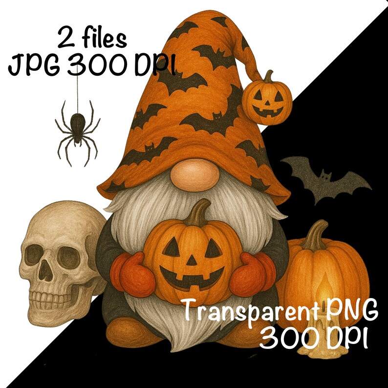 Halloween Gnomes Png Sublimation Design | Pumpkin & Gnome PNG | Spooky ...