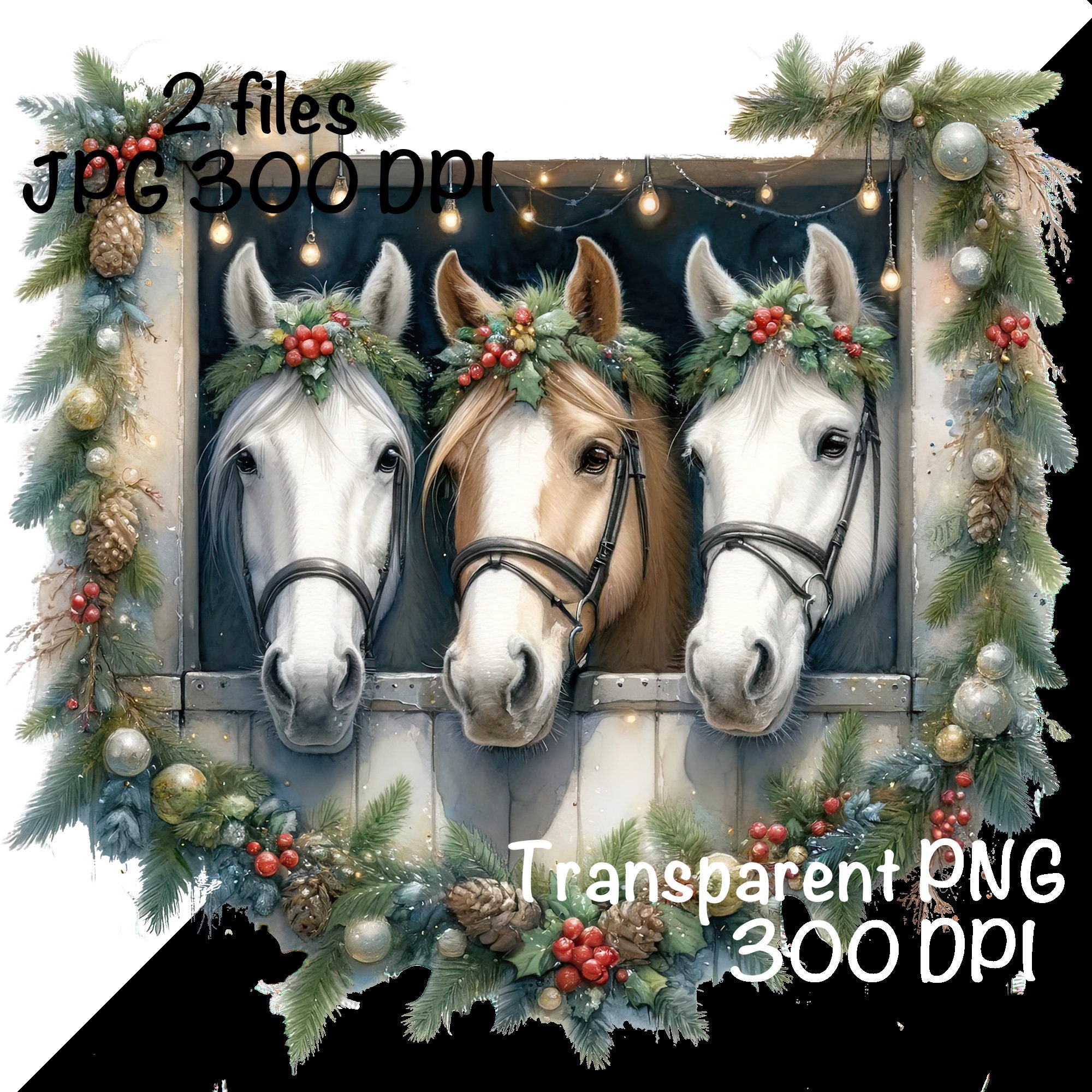 Christmas Horses PNG Horse Christmas Stall PNG Clipart Christmas Horse ...