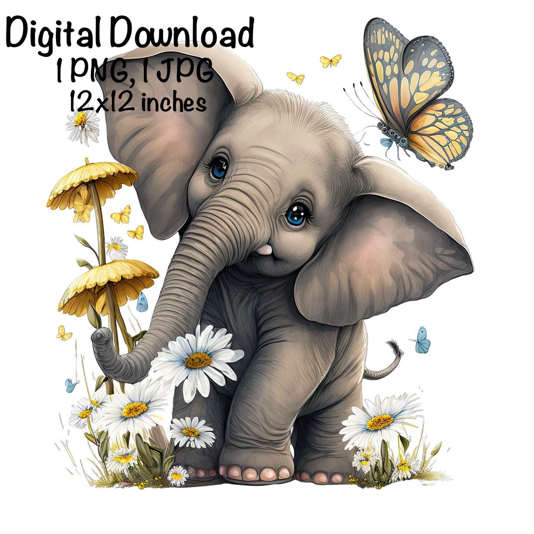 Elephant, Cute Elephant Clipart, Safari Animals Elephant PNG, Elephant ...