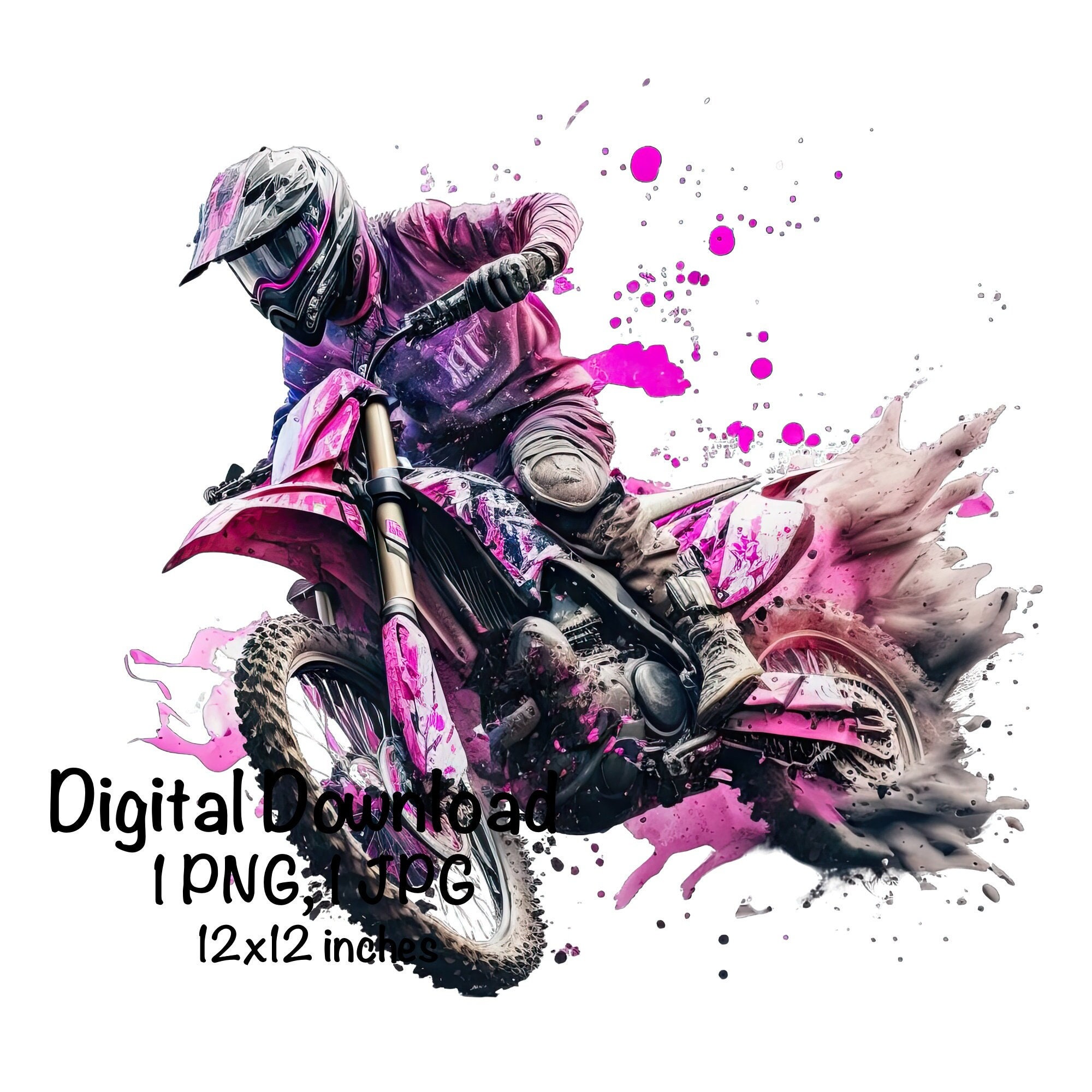 Motocross Watercolor, Pink Motocross Bike Girls Clipart Off-road Motorcycle  PNG Commercial Use Racing Motocross PNG Watercolor Illustration - Etsy