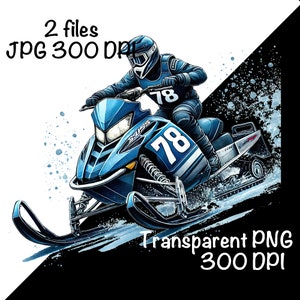 Snowmobile Watercolor, Winter Snowmachine PNG Clipart Motor Sled PNG ...