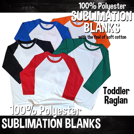 TODDLER Sublimation 3/4 Sleeve Raglan