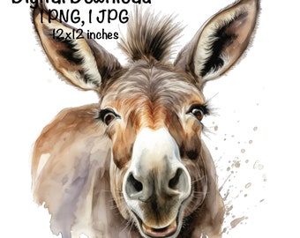 Engraçado Burro PNG Clipart Bonito Burro Sublimação Equitação PNG Uso Comercial Engraçado Rosto de Burro Design Gráfico Ilustração Imprimir Burro PNG
