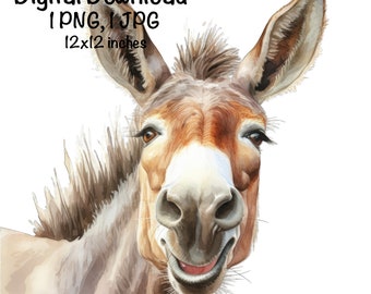Engraçado Burro PNG Clipart Bonito Burro Sublimação Equitação PNG Uso Comercial Engraçado Rosto de Burro Design Gráfico Ilustração Imprimir Burro PNG