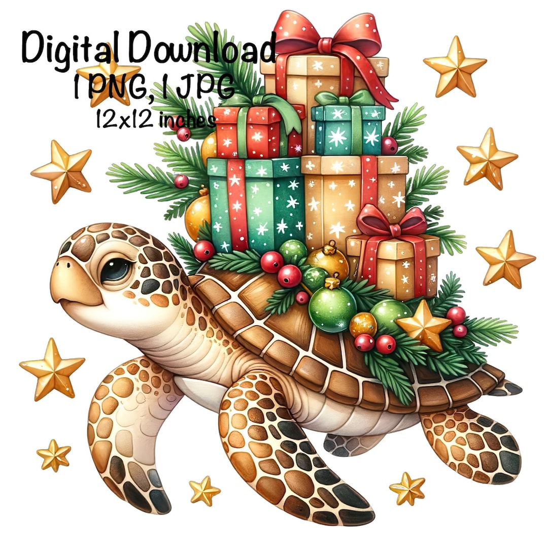 Sea Turtle PNG Clipart Sea Turtle Christmas Holiday PNG Commercial Use ...