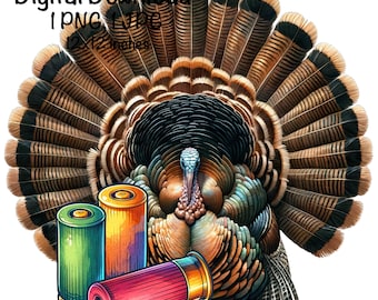 Turkey Hunting PNG | Turkey Hunter Clipart | Turkey Hunt PNG | Hunting Sublimation | Turkey PNG | Funny Turkey Png | Wild Turkey Sublimation