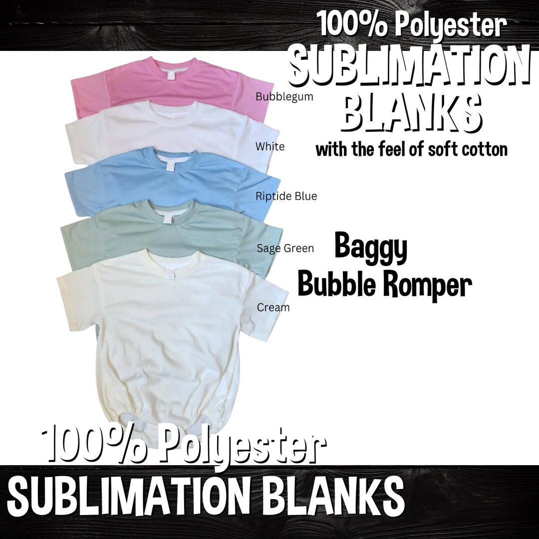 Baggy Bubble Romper Sublimation Blanks 100 Polyester INFANT and