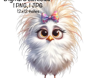Lustiges Huhn PNG | Niedliches Huhn PNG Sublimation | Verrücktes Huhn png | Digitaler Download | Leben auf dem Bauernhof | Digitaler Download | Huhn Küken PNG